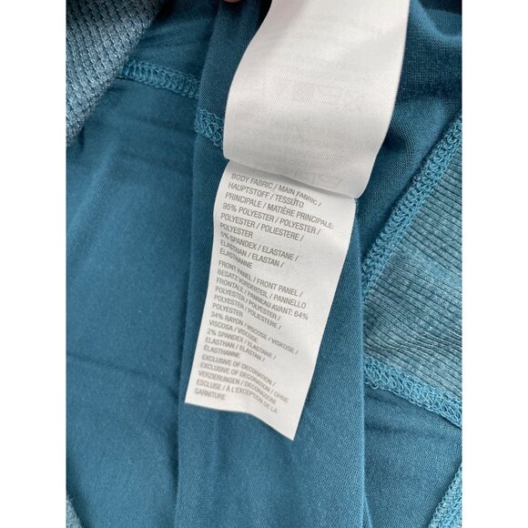 LOGO Lori Goldstein Womens Large Long Sleeve Teal Tunic Top Lagenlook Pockets - Picture 5 of 8